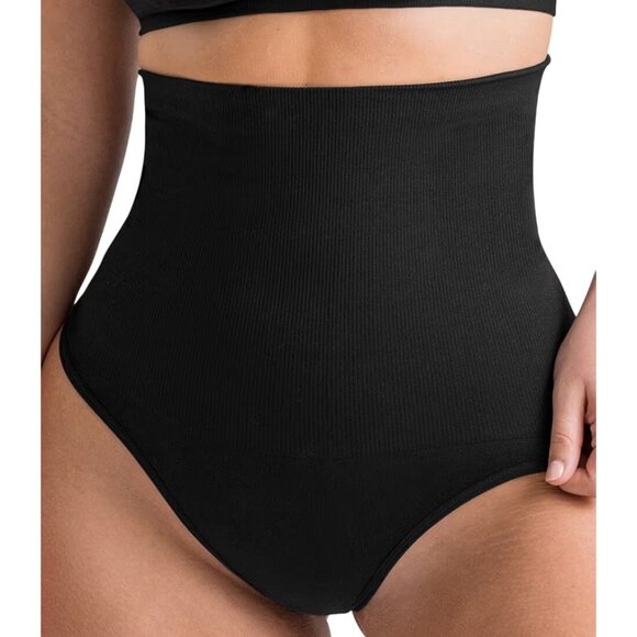 Shapermint Empetua All Day Every Day High-Waisted Shaper Thong Black 2XL 98099 - Picture 1 of 6